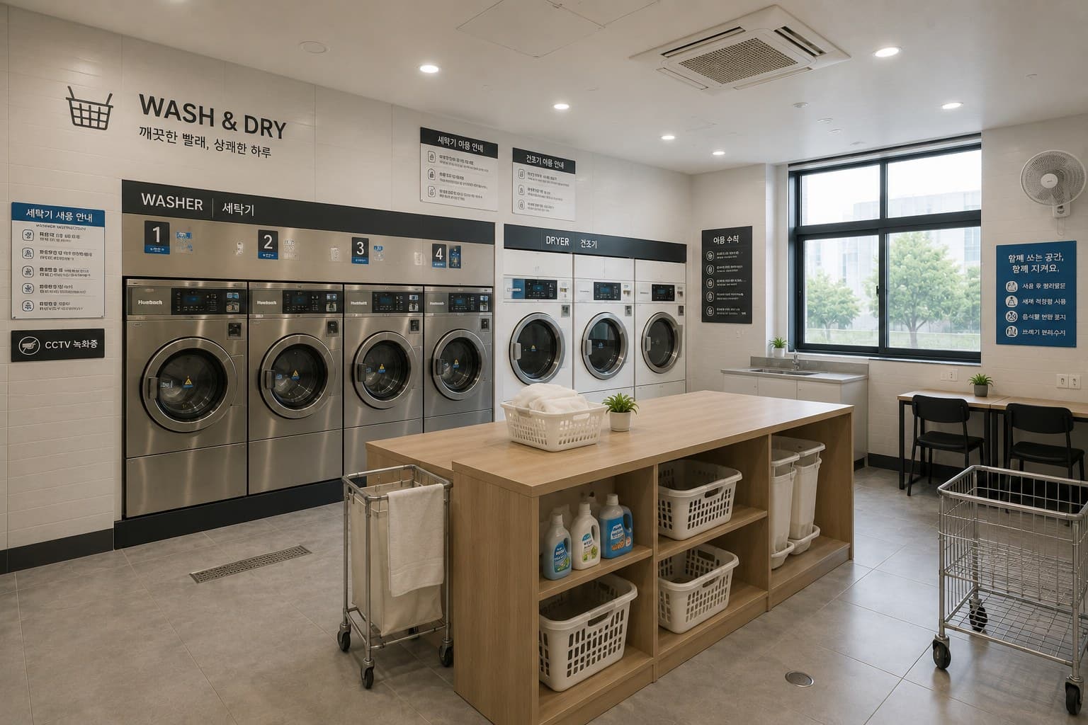 공용 세탁실 (Wash & Dry)